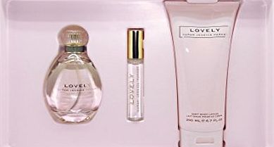Sarah Jessica Parker Lovely 100 ml Eau De Parfum Spray, 200 ml Body Lotion, 10 ml Rollerball Gift Set
