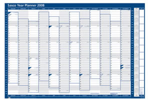 Sasco 2008 Vertical Year Planner Unmounted
