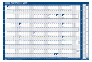 Sasco 2008 Year Planner Mounted Write-on