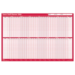 Sasco 2009 Staff Planner Mounted W915xH610mm Ref