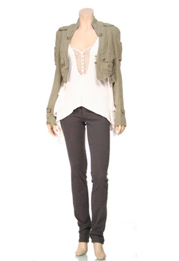 Gun Metal Grey Frayed Misfit Skinny Jean by Sass & Bide