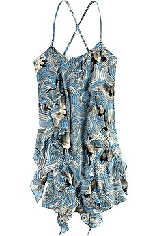 Sass & Bide Silk blend ocean and bird print dress