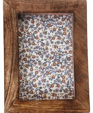 Single Portrait Photo Frame - Dark Wood Effect