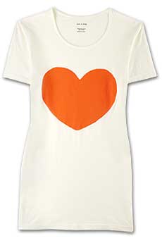 Heart print T-shirt
