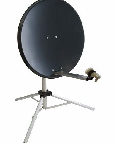 Satgear NK65g Portable Satellite Dish Kit for camping or caravan including 65 cm dish,removable arm, tripod and securing pegs, LNB, satfinder, compass and cable. Ideal for the UK and Europe.