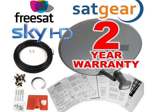 Satgear Sky/Freesat MK4 Zone 1 Dish Kit with Quad LNB and 20m Cable
