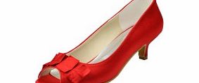 SATIN Low Heel Kitten Heel Pumps Womens Shoes