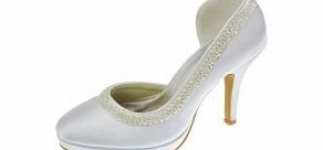 SATIN Stiletto Heel Closed Toe Platform Pumps