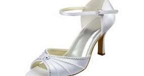SATIN Stiletto Heel Sandals Peep Toe Pumps