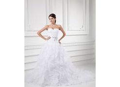 SATIN Sweetheart Neckline Dropped Pleated