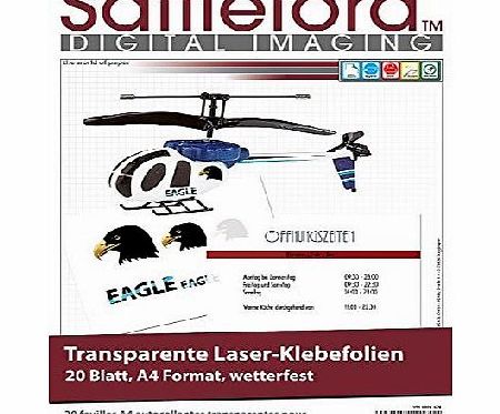 Sattleford Adhesive Film A4 x20 for Laser Printing Transparent
