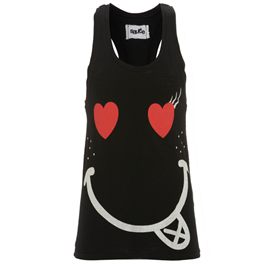 Saucefashion Sauce Black Heart Eye Racer Back Tank