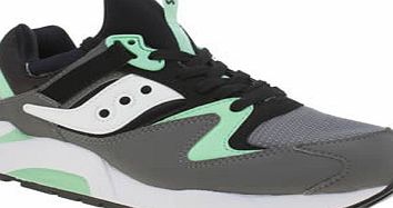 Saucony Grey Grid 9000 Trainers