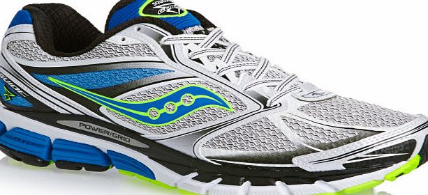 Saucony Mens Saucony Guide 8 Trainers - White/Blue/Citron