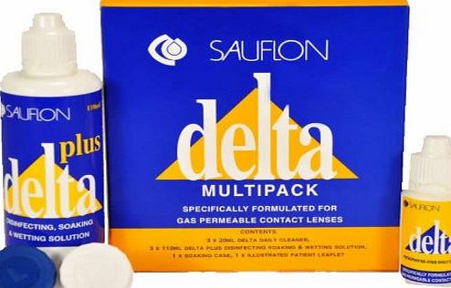 Sauflon Delta - 3 Month Pack - Specifically formulated for gas permeable contact lenses
