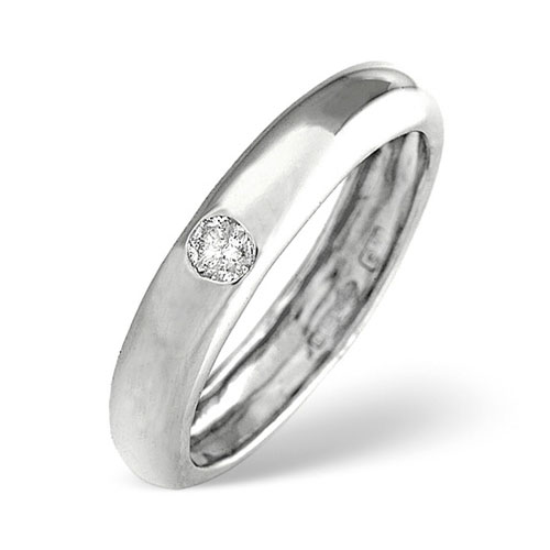 0.10 Carat Diamond Band Ring In Platinum