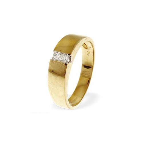 0.15 Ct 2 Stone Diamond Ring In 18 Ct Yellow Gold