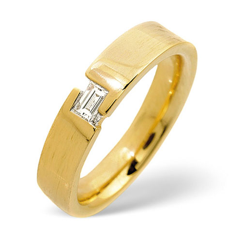0.15 Ct Diamond Wedding Ring In 18 Carat Yellow Gold- H / SI1