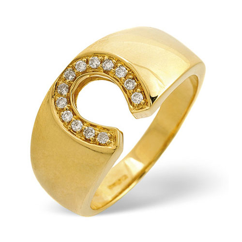0.15 Ct Gents Diamond Ring In 18 Ct Yellow Gold