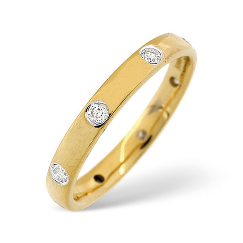 Saul Anthony 0.24 Ct Diamond Medium Court Wedding Ring In 18 Carat Yellow Gold