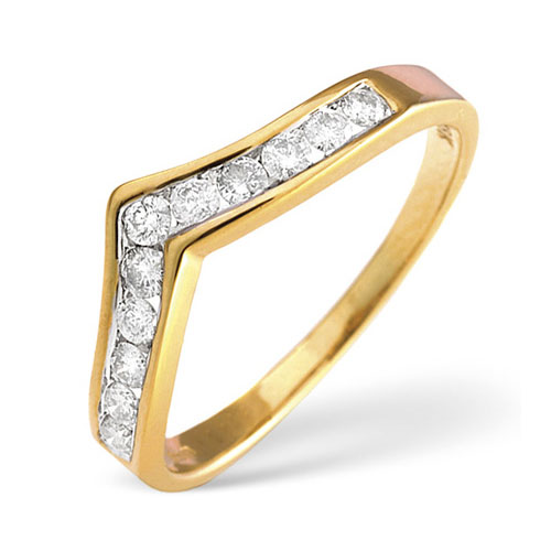 Saul Anthony 0.30 Carat Diamond Wishbone Ring In 18 Carat Yellow Gold