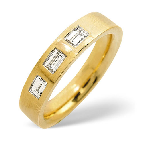Saul Anthony 0.30 Ct Three Stone Diamond Wedding Ring In 18 Carat Yellow Gold- H / SI1
