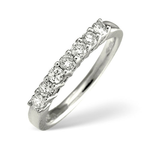 Saul Anthony 0.43 Carat Seven Stone Diamond Ring In Platinum