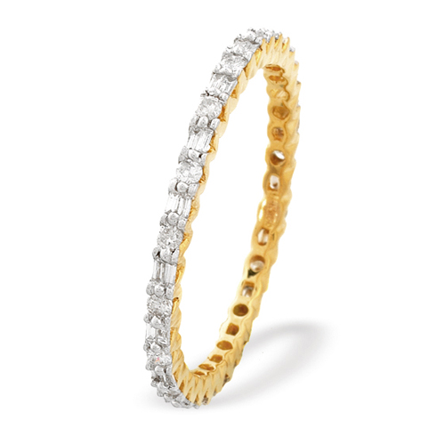 Saul Anthony 0.45 Carat Eternity Ring In 18 Carat Yellow Gold