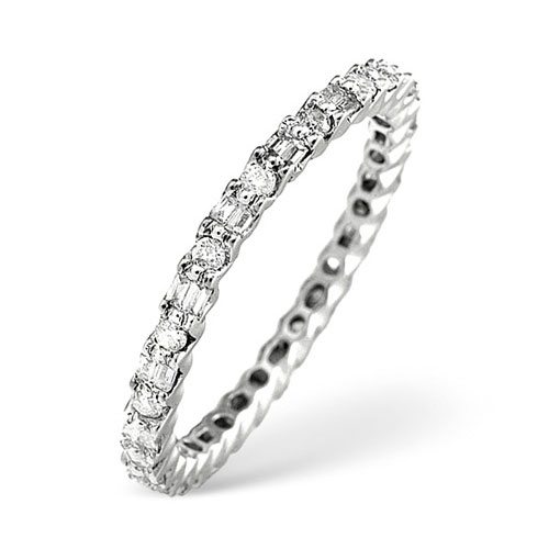 0.49 Ct Diamond Eternity Ring In Platinum