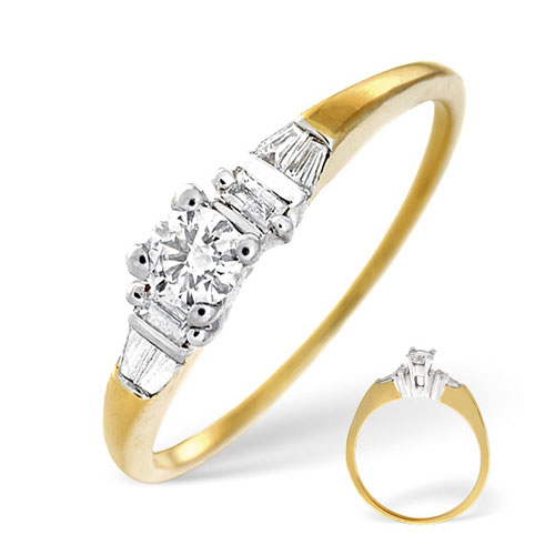 Saul Anthony 0.50 Ct Five Stone Certified Diamond Ring In 18 Carat Yellow Gold- H / SI1