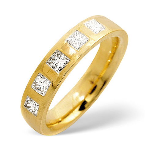 0.50 Ct Five Stone Diamond Wedding Ring In 18 Carat Yellow Gold- H / SI1