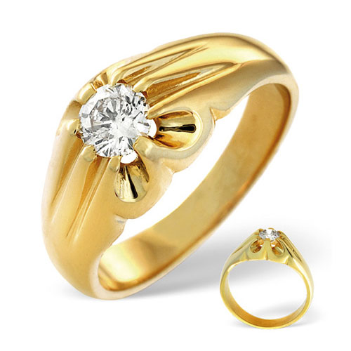 Saul Anthony 0.50 Ct Gents Diamond Ring In 18 Ct Yellow Gold