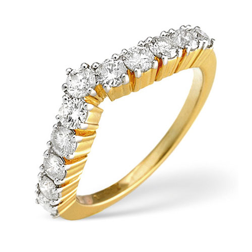 0.70 Carat Diamond Wishbone Ring In 18 Carat Yellow Gold
