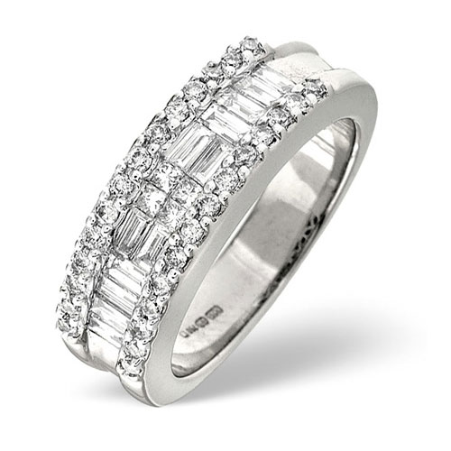 Saul Anthony 0.75 Ct Diamond Ring In 18 Carat White Gold- H / SI1