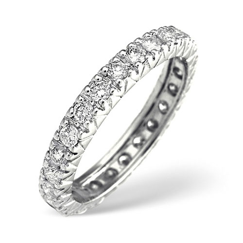 0.88 Carat Diamond Eternity Ring In Platinum