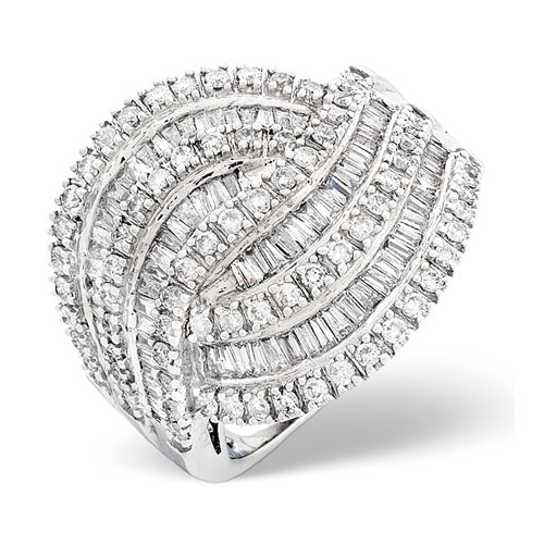 1.17 Ct Diamond Ring In 18 Carat White Gold