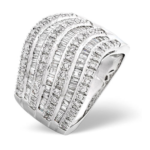 Saul Anthony 1.2 Ct Diamond Ring In 18 Carat White Gold