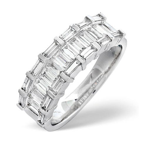 1.3 Ct Diamond Ring In 18 Carat White Gold- H / SI1