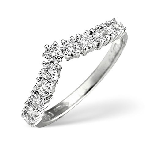 Saul Anthony 11 Stone 0.67 Ct Diamond Wishbone Ring In Platinum