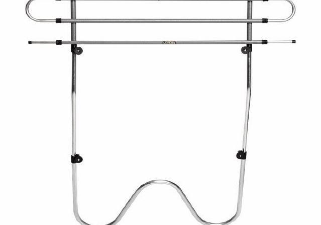 Saunders Rear Seat Tubular Car Dog Guard, Fills Seat Top to Roof Space of 17cm to 25cm, Grey Satin
