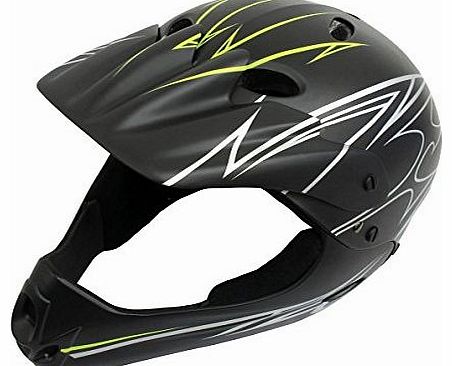 Full Face Youth BMX Helmet 54-58cm 54-58, Black