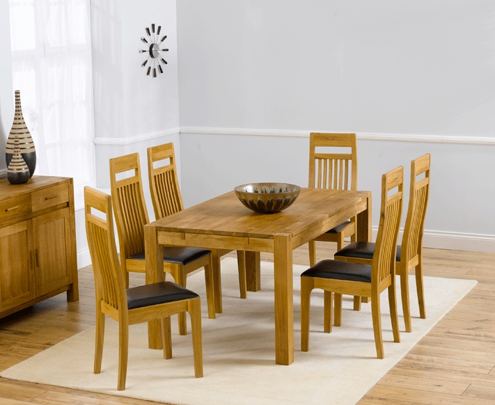 Oak Dining Table - 150cm and 6 Napoli