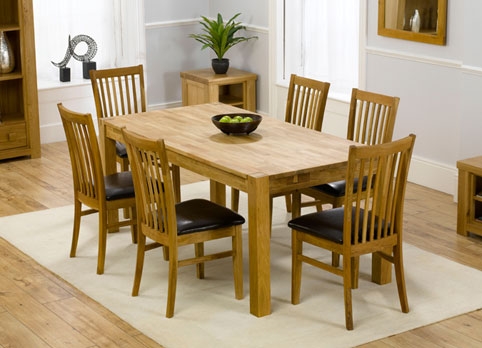 savanna Oak Dining Table - 150cm and 6 Porto