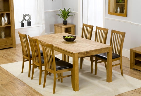 savanna Oak Dining Table - 180cm and 6 Porto