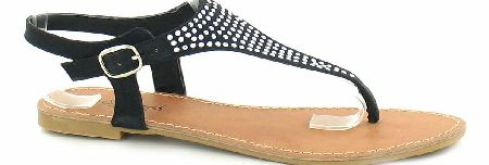SAVANNAH Black Toepost Sandal
