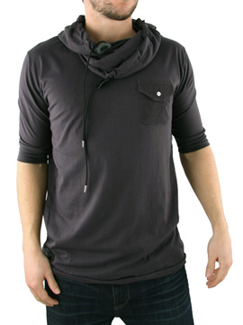 Savant Black Serge Snood Neck T-Shirt