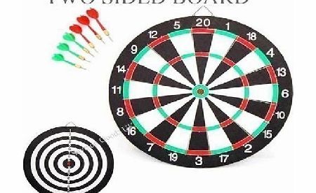 Save On Goods UK Large 17`` dartboard double sided games childs dart board x 2 Sets of darts