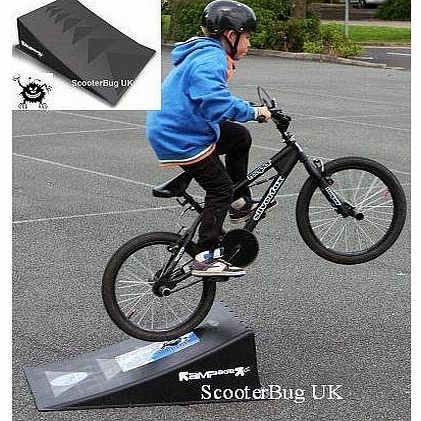 Save On Goods UK SKATEBOARD RAMP Large, wide skate trick ramp. Kids BMX, scooter, skate board wide stunt jump ramp
