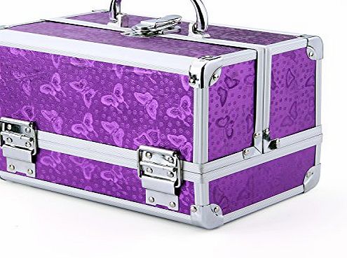 SAVFY UK Seller Professional Rose box Aluminium Beauty Cosmetic Box Make Up Cases color purple,silver,sky bule,pink