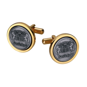 Savile Row andlsquo;Yellowandrsquo; Savile Row Crest Cufflink